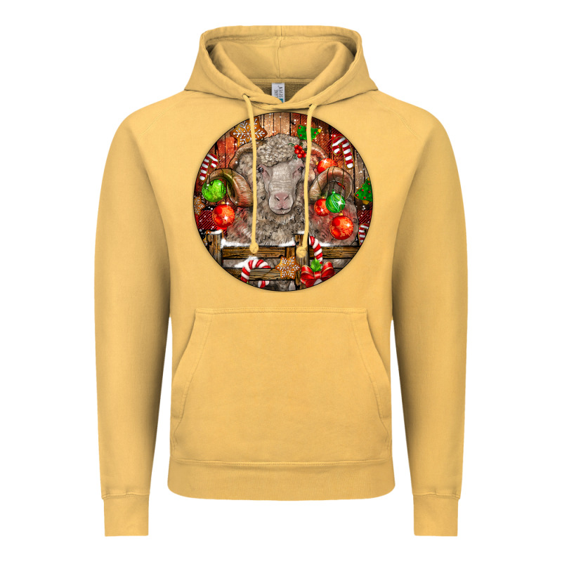 Christmas Merino Wool Sheep Vintage Hoodie by LillyAllenDesigns | Teevron