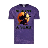 Cloud Purple witch upon a star Vintage Tee - BundleAndBundleShop