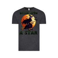 Vintage Black witch upon a star Vintage Tee - BundleAndBundleShop