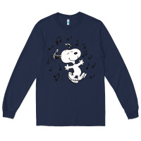 Navy dancing dog Long Sleeve Tee - DesigneFamous