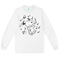 White dancing dog Long Sleeve Tee - DesigneFamous