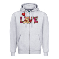Valentines Day Tedybear Love Zipper Hoodie | Teevron