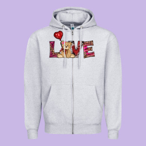 Valentines Day Tedybear Love Zipper Hoodie Designed By Ranaportraitstore