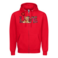 Red valentines day tedybear love Zipper Hoodie - RanaPortraitStore