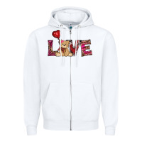 White valentines day tedybear love Zipper Hoodie - RanaPortraitStore