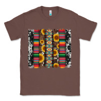 Chestnut cowhıde aztec serape wıth leopard and sunflowers brushstroke Classic Tee - Artiststas