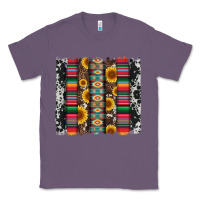 Lavender cowhıde aztec serape wıth leopard and sunflowers brushstroke Classic Tee - Artiststas