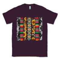 Plum cowhıde aztec serape wıth leopard and sunflowers brushstroke Classic Tee - Artiststas