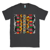 Smoke cowhıde aztec serape wıth leopard and sunflowers brushstroke Classic Tee - Artiststas