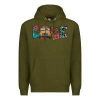 Army Green love school bus Premium Hoodie - Artiststas