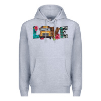 Heather Grey love school bus Premium Hoodie - Artiststas