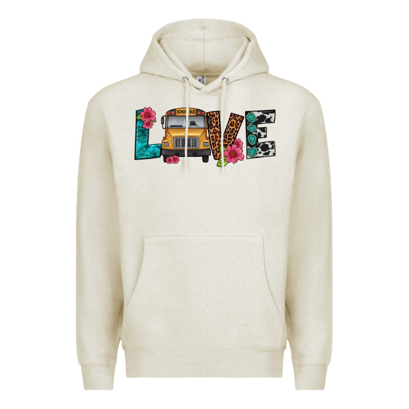 Love School Bus Premium Hoodie by Artiststas | Teevron