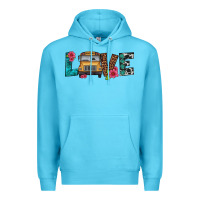Ocean Blue love school bus Premium Hoodie - Artiststas