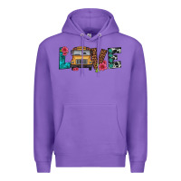 Purple love school bus Premium Hoodie - Artiststas