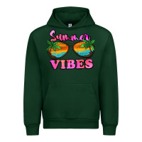 Forest Green Summer Vibes Urban Hoodie - Jasminsmagicworld