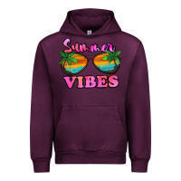 Mauve Wine Summer Vibes Urban Hoodie - Jasminsmagicworld