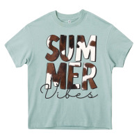 Arona Summer Vibes Brown White Cowhide Heavy Core Tee - CowCowDesign