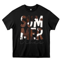 Black Summer Vibes Brown White Cowhide Heavy Core Tee - CowCowDesign