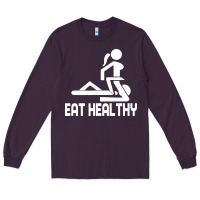Plum eat healthy Long Sleeve Tee - DesigneFamous