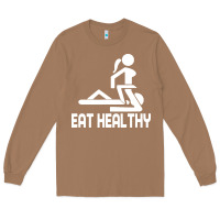 Toasted Coconut eat healthy Long Sleeve Tee - DesigneFamous