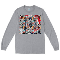 Heather Grey american ice cream Long Sleeve Tee - CowhideDigitalArt