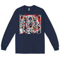 Navy american ice cream Long Sleeve Tee - CowhideDigitalArt