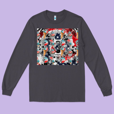 American Ice Cream Long Sleeve Tee Designed By Cowhidedigitalart