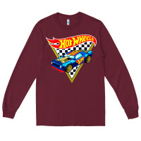 Burgundy hot car Long Sleeve Tee - DesigneFamous