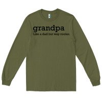 Army Green grandpa Long Sleeve Tee - DesigneFamous