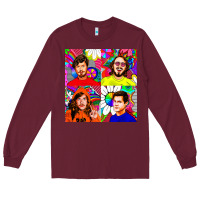 Burgundy workaholics Long Sleeve Tee - DesigneFamous