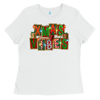 White Christmas xmas vibes Ladies Tee - FaDigitalArtStudio