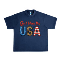 Navy god bless the usa Urban Heavy Tee - BundleAndBundleShop