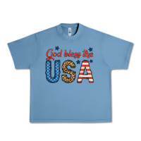 Pebble Blue god bless the usa Urban Heavy Tee - BundleAndBundleShop