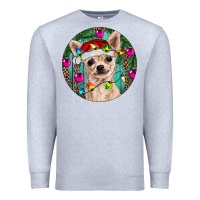 Heather Grey Christmas Chihuahua Premium Sweatshirt - RanaPortraitStore
