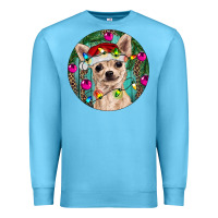 Ocean Blue Christmas Chihuahua Premium Sweatshirt - RanaPortraitStore