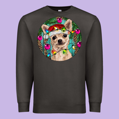 Christmas Chihuahua Premium Sweatshirt Designed By Ranaportraitstore