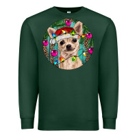 Sports Green Christmas Chihuahua Premium Sweatshirt - RanaPortraitStore
