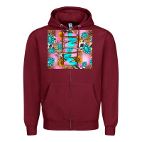 Burgundy western mini Zipper Hoodie - RanaPortraitStore