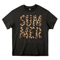 Asphalt summer vibes leopard Heavy Core Tee - CowCowDesign