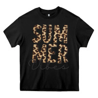 Black summer vibes leopard Heavy Core Tee - CowCowDesign
