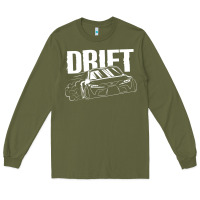 Army Green Supra Drift Long Sleeve Tee - DesigneFamous