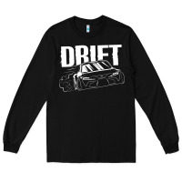 Black Supra Drift Long Sleeve Tee - DesigneFamous