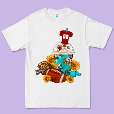 Football Frappe Coffee Premium Tee Designed By Fadigitalartstudio