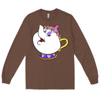 Chestnut mrs potts Long Sleeve Tee - DesigneFamous