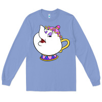 Colony Blue mrs potts Long Sleeve Tee - DesigneFamous