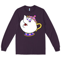 Plum mrs potts Long Sleeve Tee - DesigneFamous