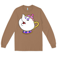 Toasted Coconut mrs potts Long Sleeve Tee - DesigneFamous
