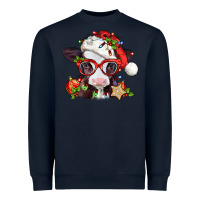 Navy Christmas baby cow Heavyweight Sweatshirt - Jasminsmagicworld