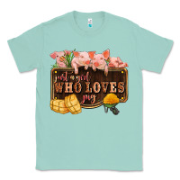 Seafoam just a girl who loves pig olivia Classic Tee - OliviaCreatesArt