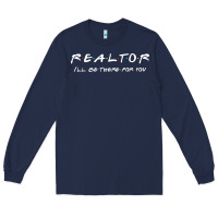 Navy realtor Long Sleeve Tee - DesigneFamous